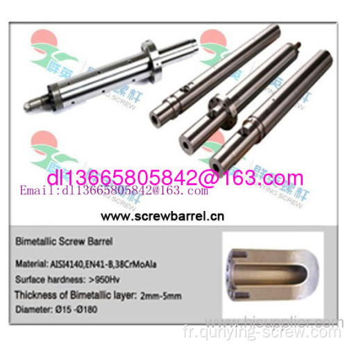 China Bimetallic Conical Twin Screw And Barrel 